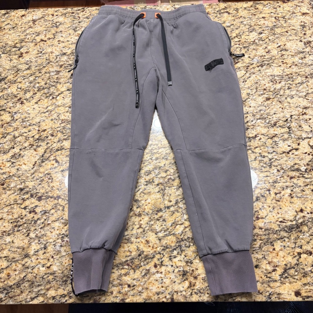 YoungLA Mens Joggers Charcoal Gray Athletic Sweatpants Slim Fit Large